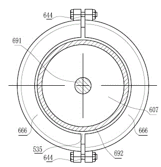 Titanium alloy rinsing device adopting disc motor and hoop piston damping structure