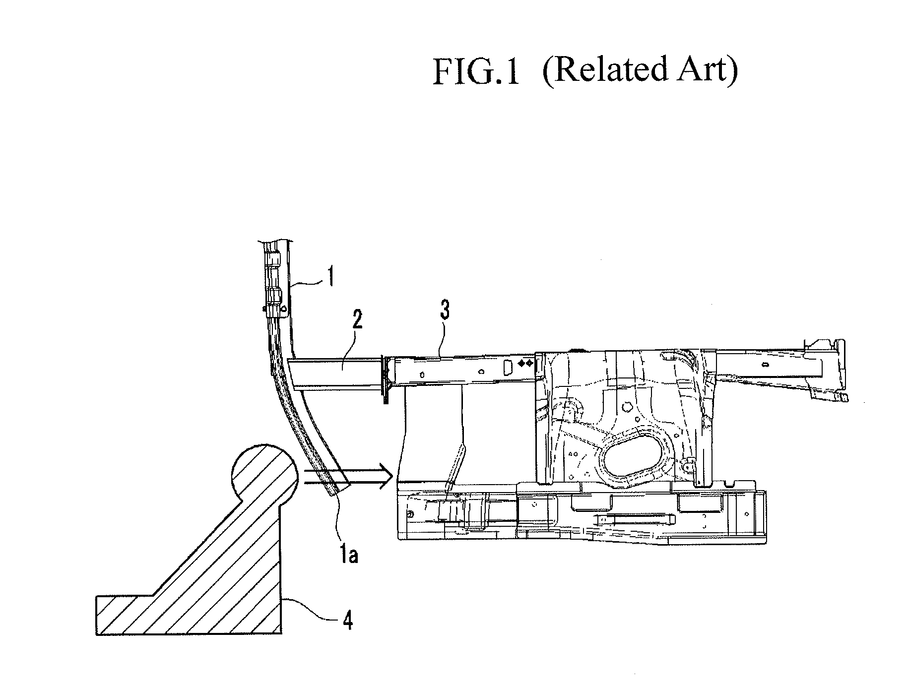 Impact absorbing device for vehicle