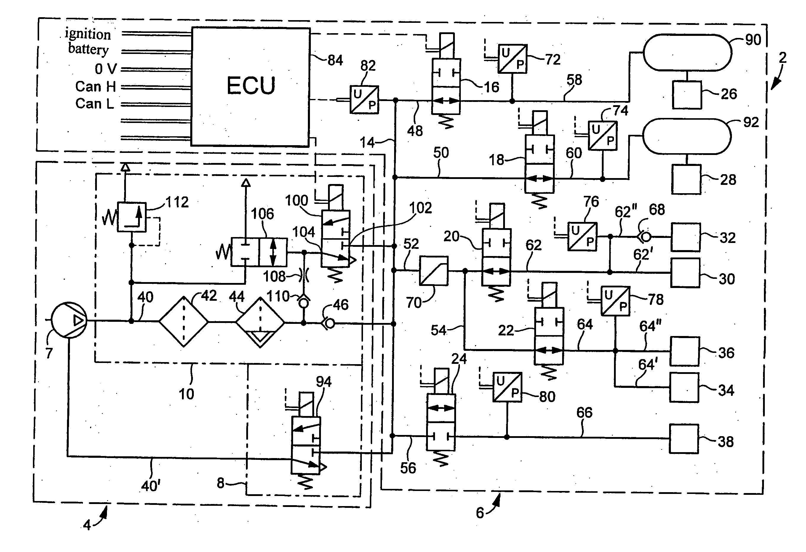 Method and Device for Identifying Malfunctioning of a Compressed Air Consumer Circuit in an Electronic Compressed Air System for a Vehicle