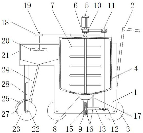 Efficient laying device for building construction