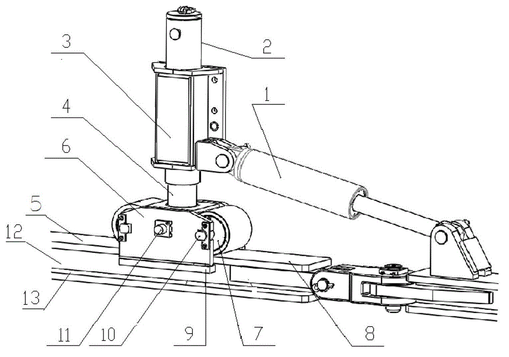 Lifting travelling device and reversed loader using lifting travelling device