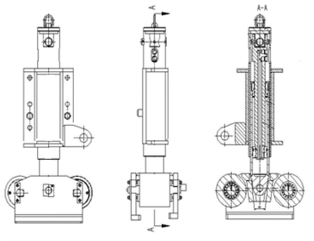 Lifting travelling device and reversed loader using lifting travelling device