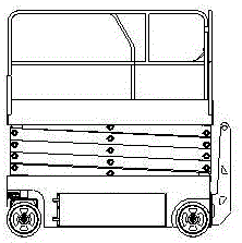 Steering knuckle connection mechanism and aerial work platform using same