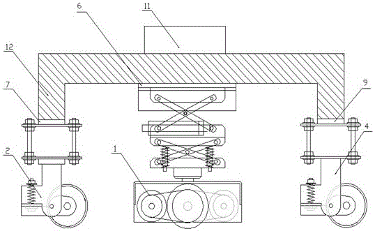 Adaptive bearing and driving device and control method for wheeled vehicle