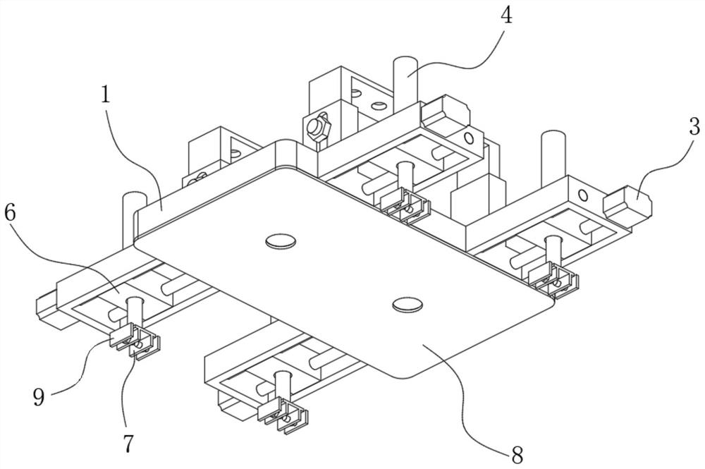 Quick disassembly and assembly structure for automobile die replacement