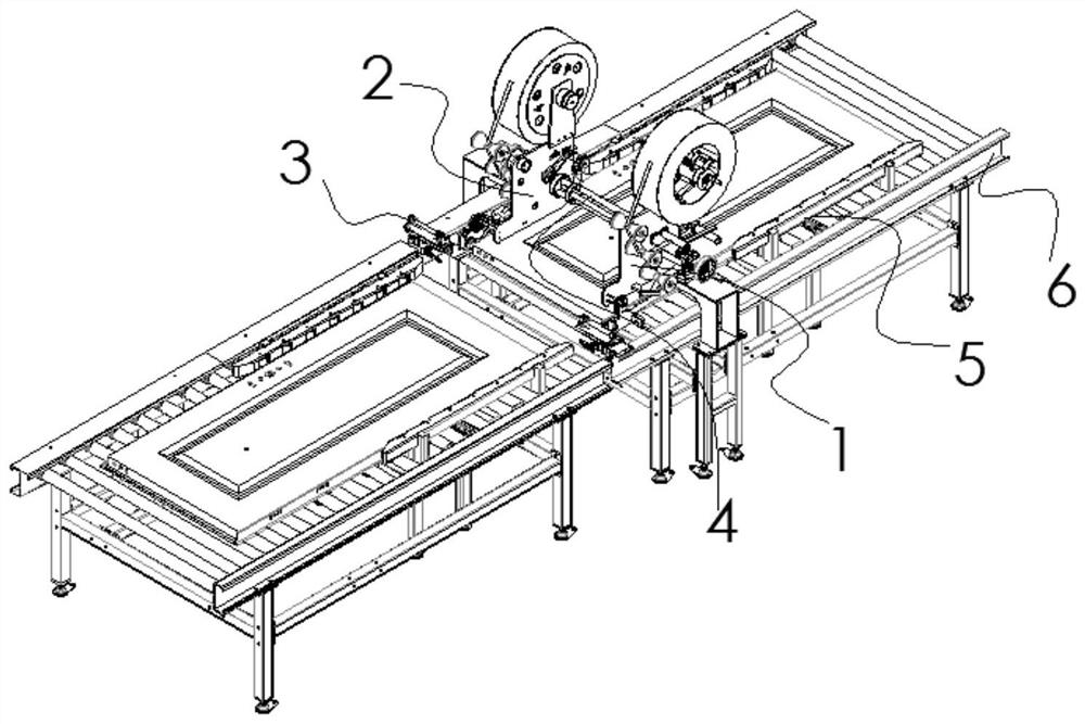 Automatic sealing strip attaching integrated equipment