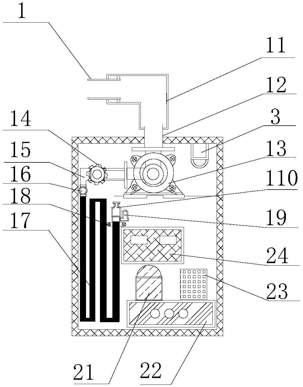 Fire extinguishing device for weak current network