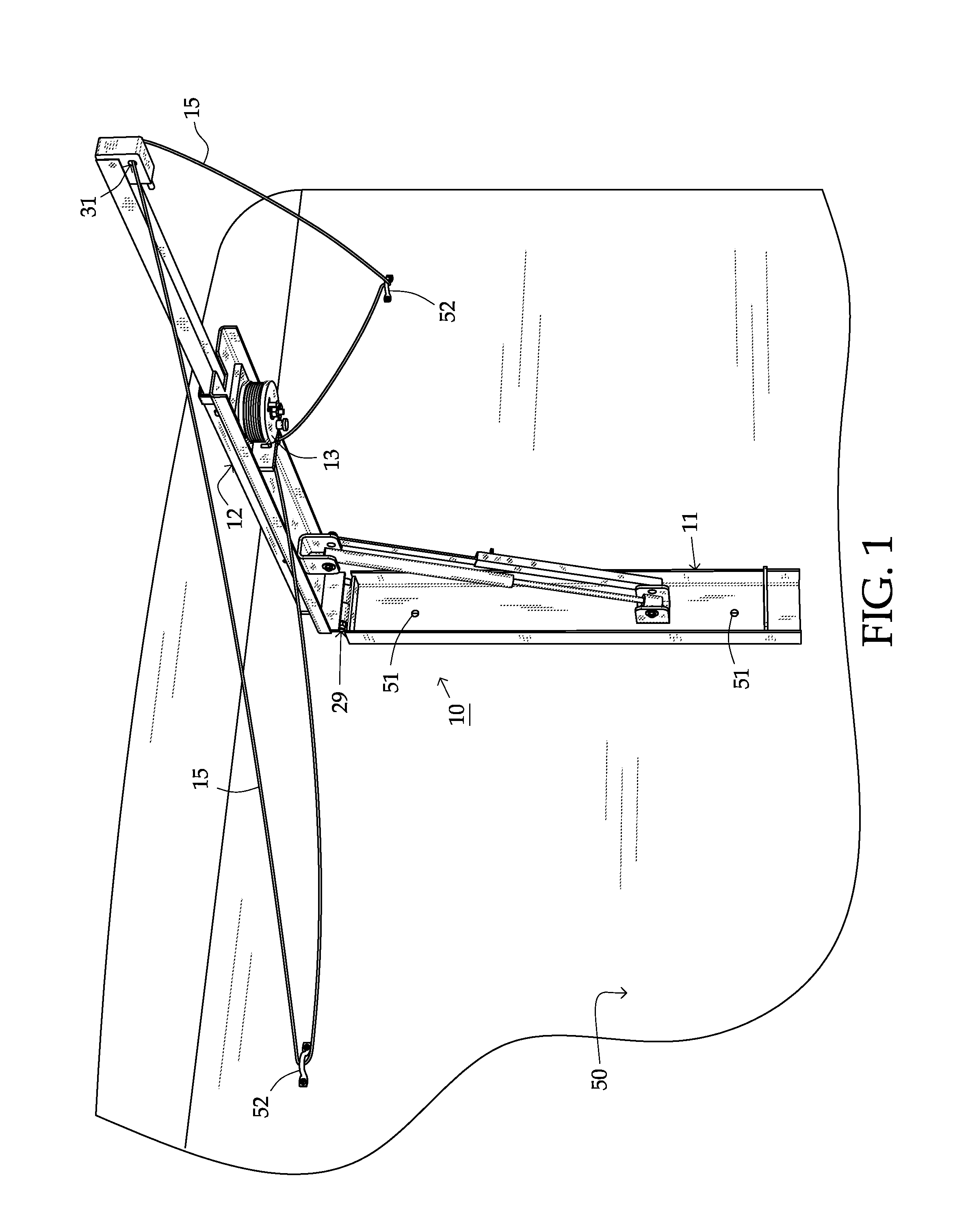 Retractable clothesline support and method