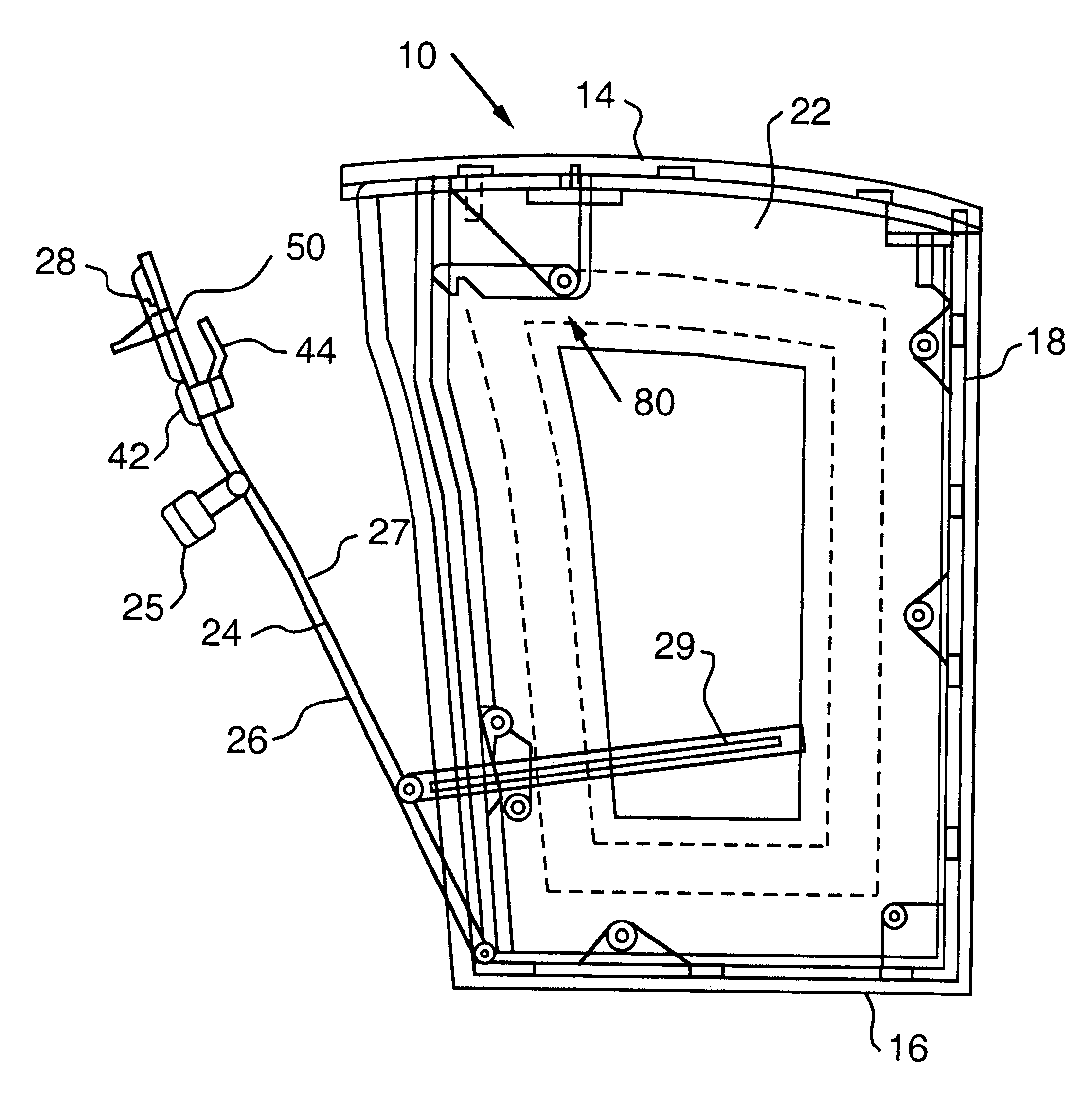 Secure parcel receptacle, lock assembly therefore and associated method