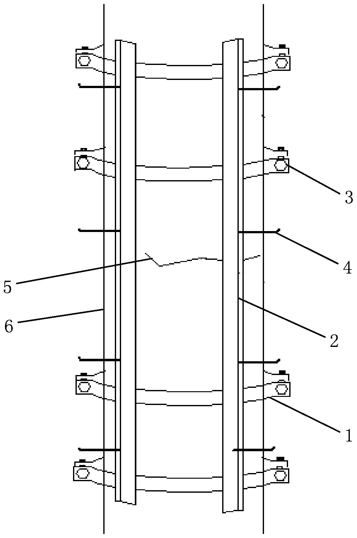 Cement electricity pole crack defect processing device and method