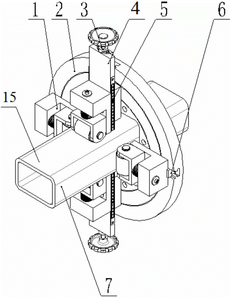Movable special-shaped pipe clamping device