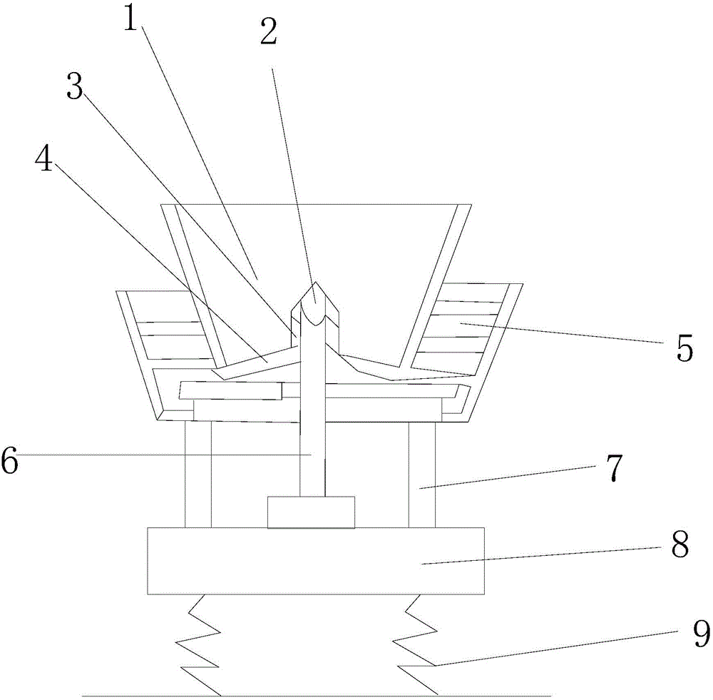 Vibrating hopper provided with auxiliary stock bin