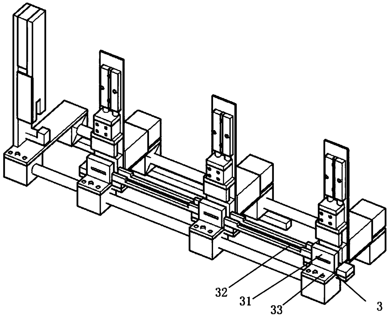 Multi-station automatic blanking machine mechanical device and blanking method
