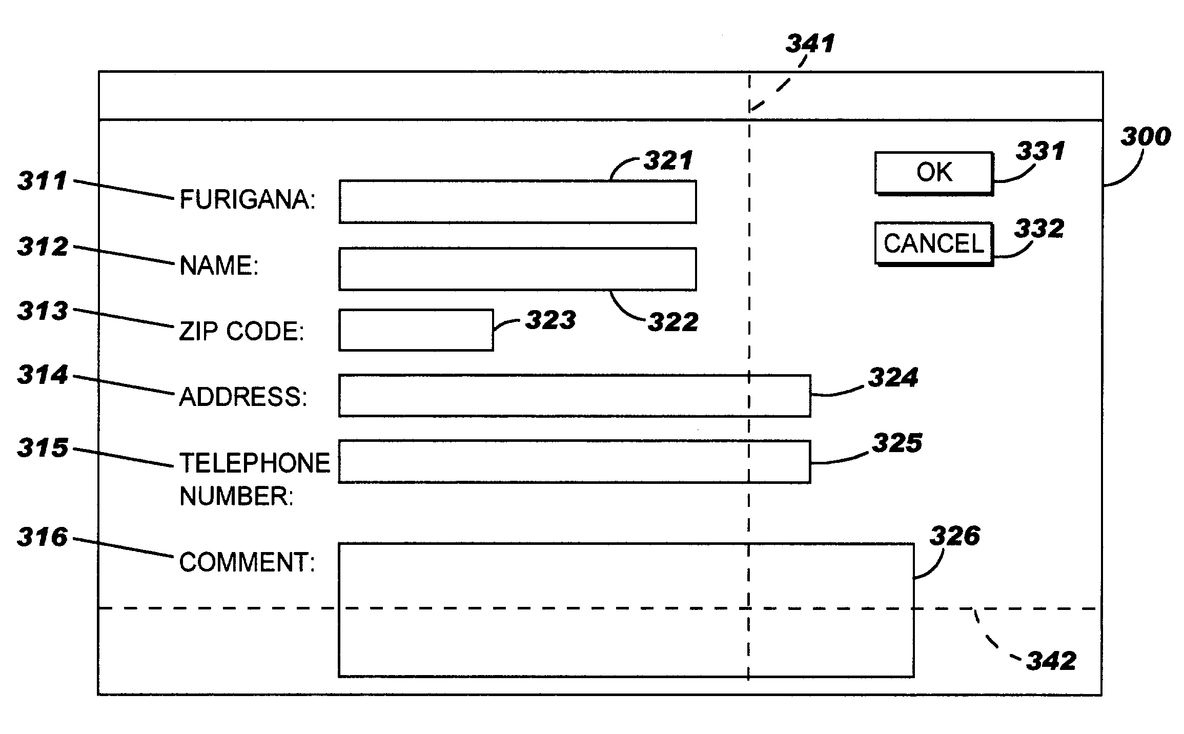 Display control method, program product, and information processing apparatus for controlling objects in a container based on the container's size