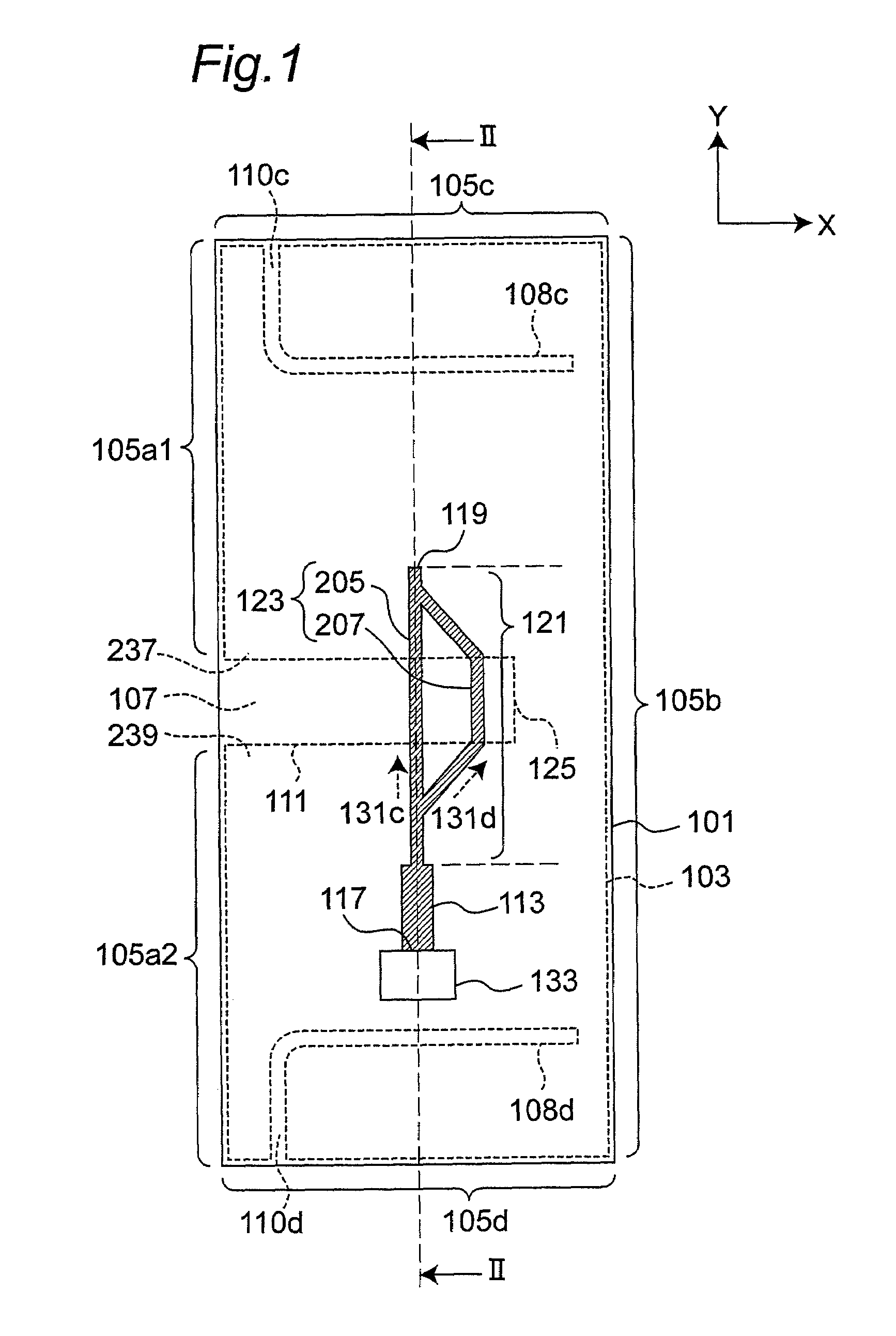 Wide-band slot antenna apparatus with stop band
