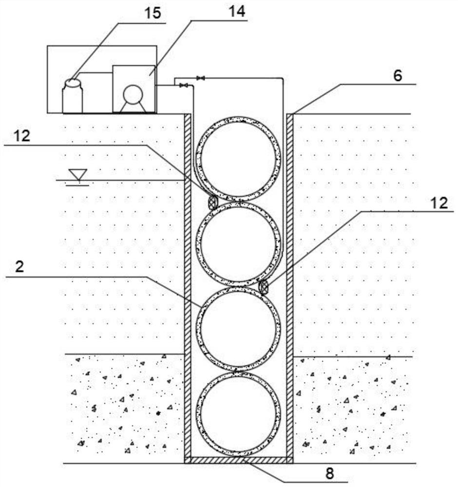 Flexible waterproof curtain capable of quickly blocking diffusion of site polluted underground water