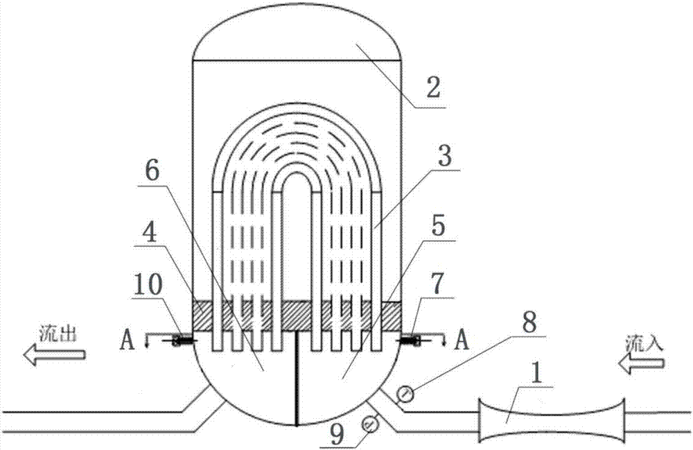 Measurement method for reverse backflow amount of vapor generator heat conduction tube and system of measurement method