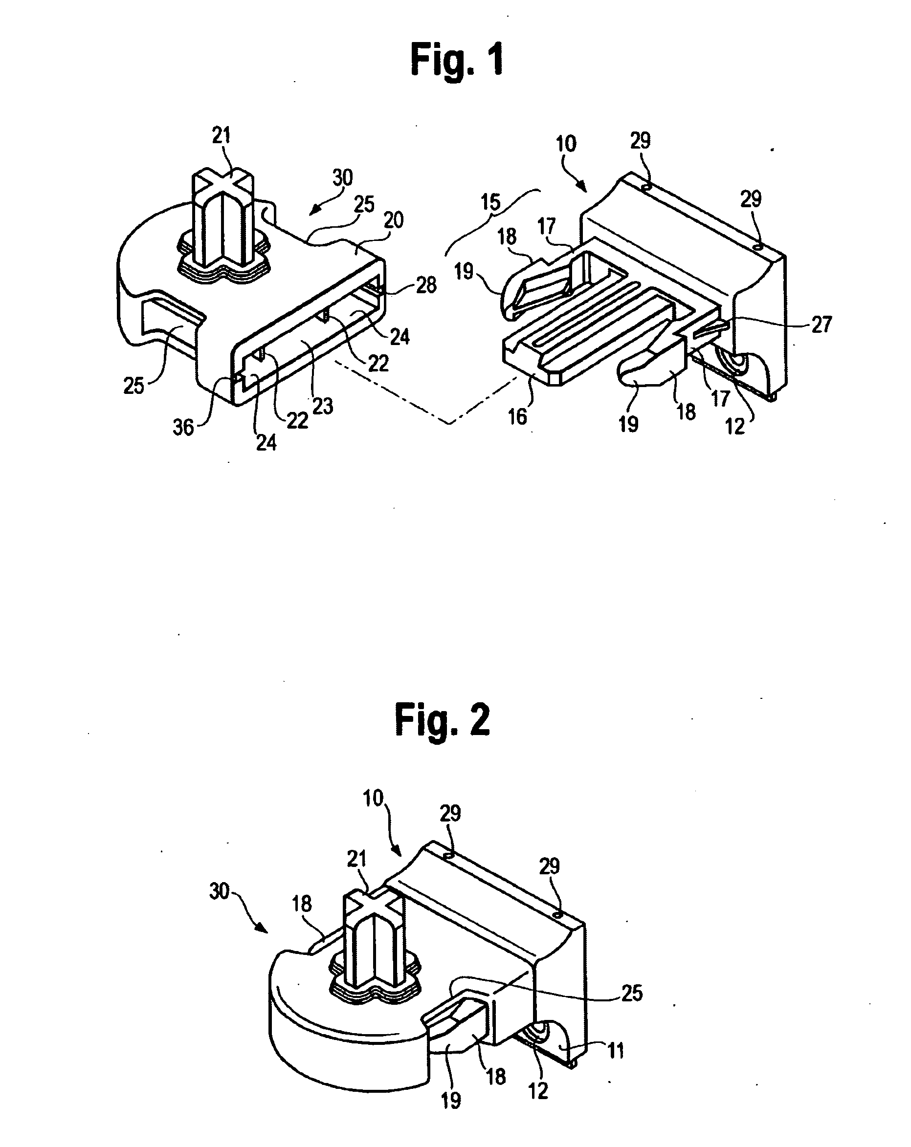 Tool box fastening device for fastening a tool box set to a vertical wall