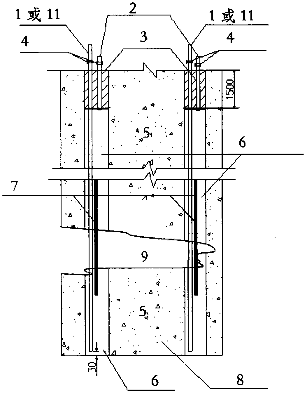 Construction method for the treatment of pile body collapse hole or pile bottom sediment quality defect of rotary excavated cast-in-place pile