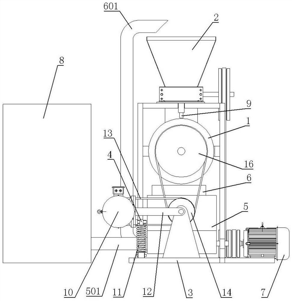 Energy-saving corncob crushing and furfural processing integrated equipment