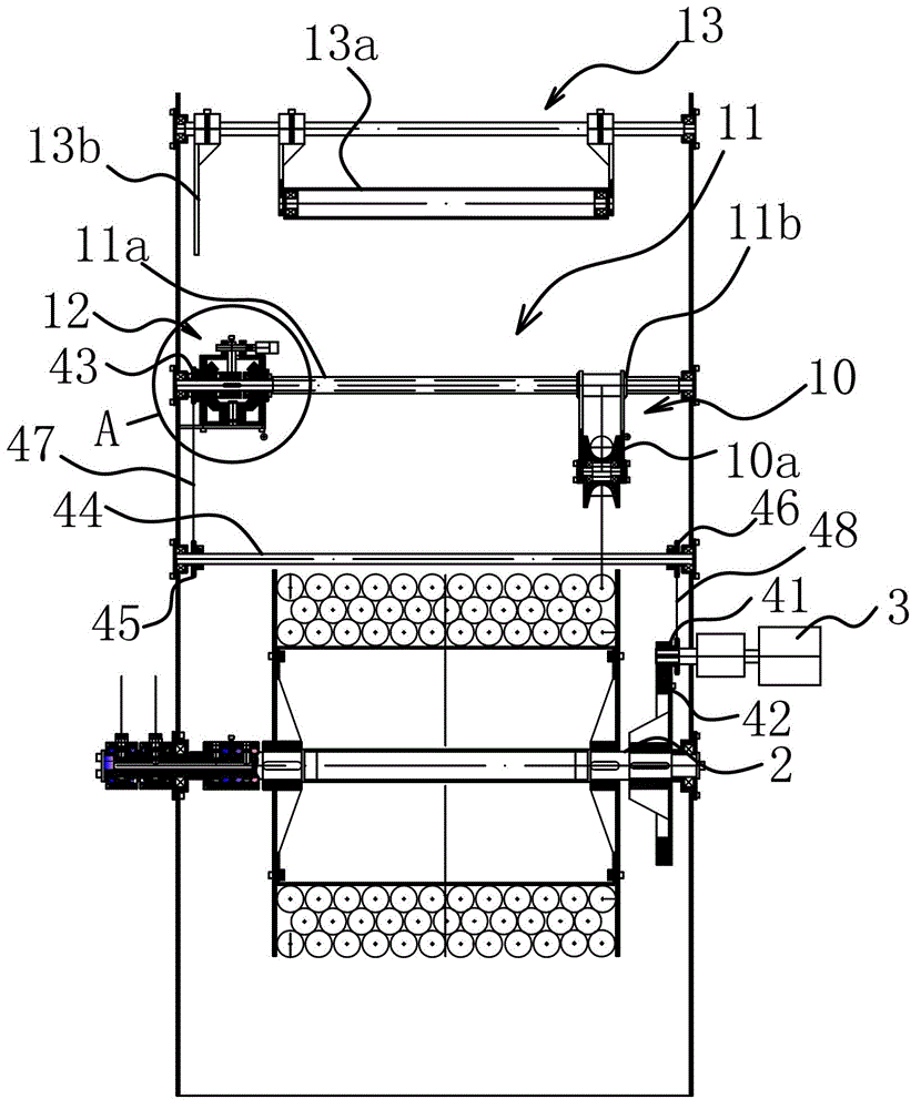 Pipe coiling device of cooling fin cleaning machine