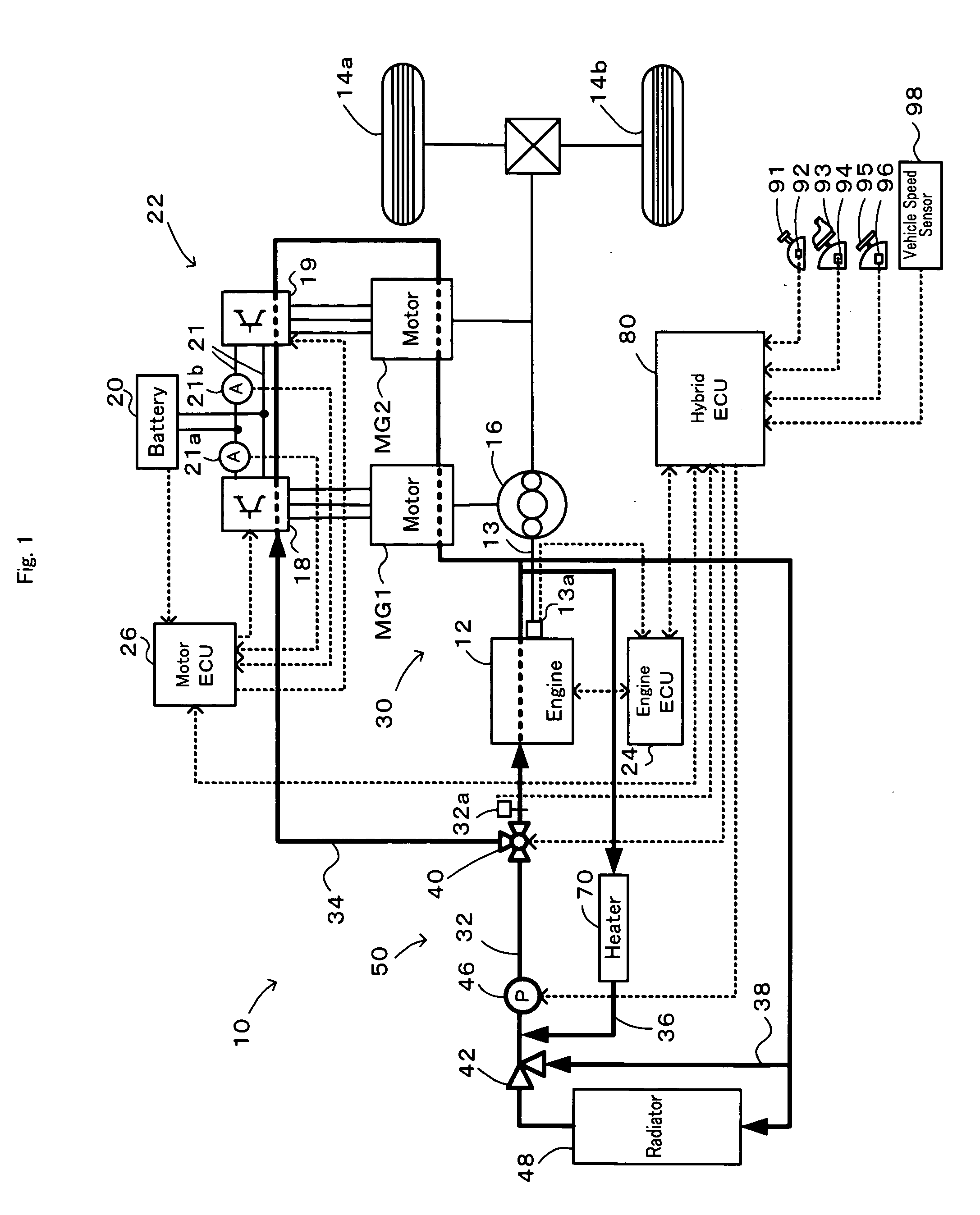 Cooling System, Control Method of Cooling System, and Vehicle Equipped With Cooling System