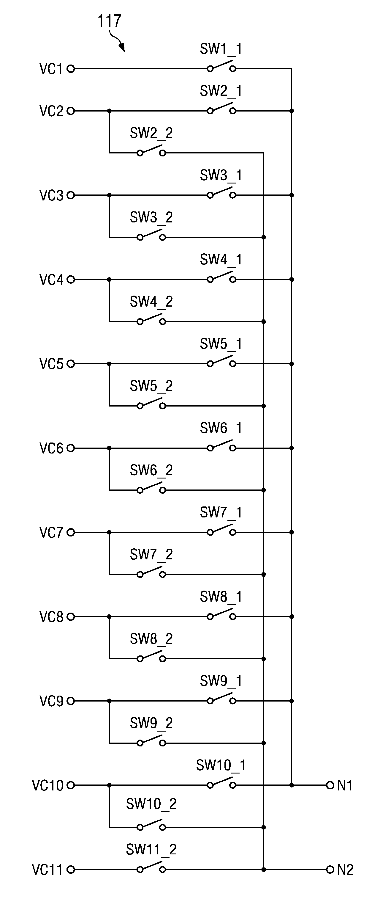 Voltage converting circuit and battery device