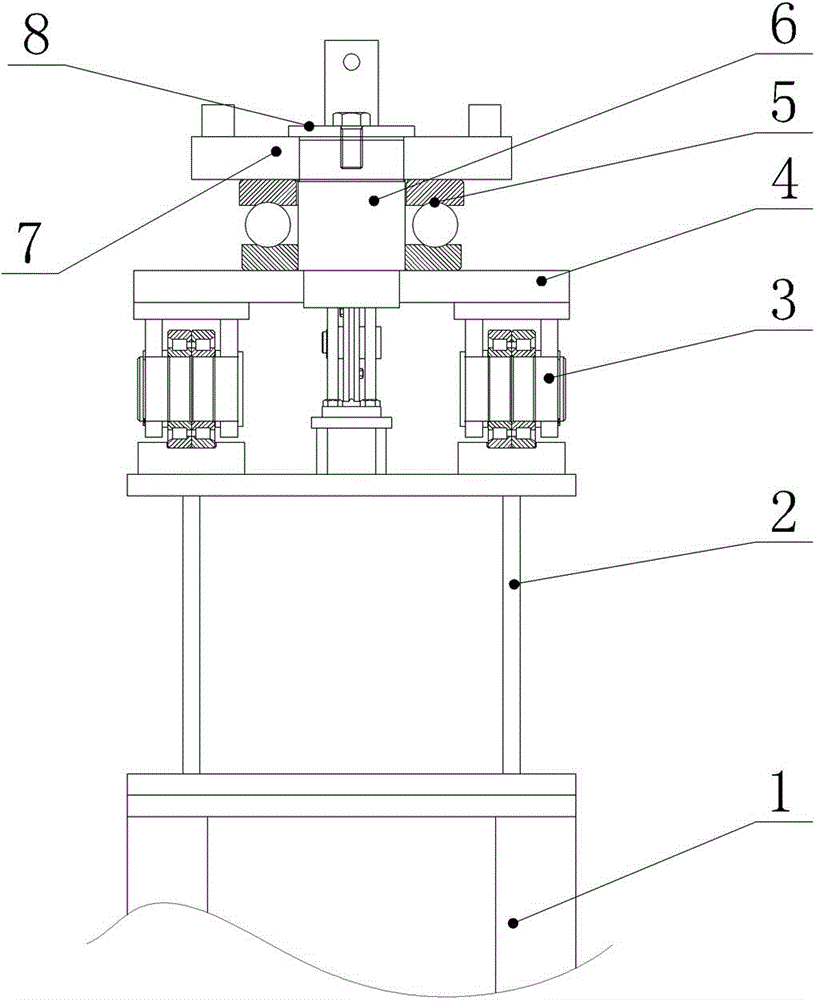 Auxiliary support device for milling machine
