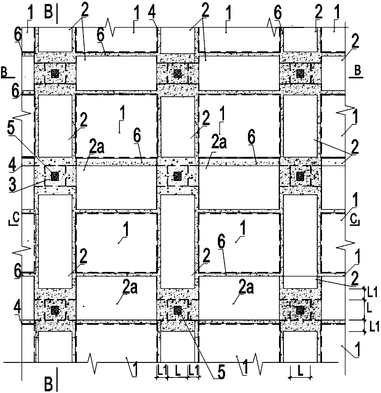 Plate-column structure assembly system and floor prefabricated components and construction methods