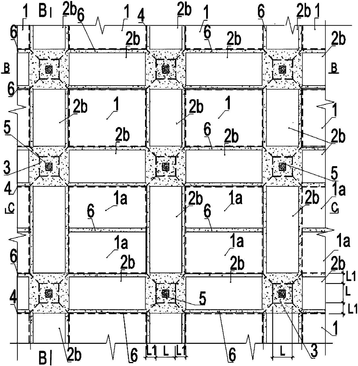 Plate-column structure assembly system and floor prefabricated components and construction methods