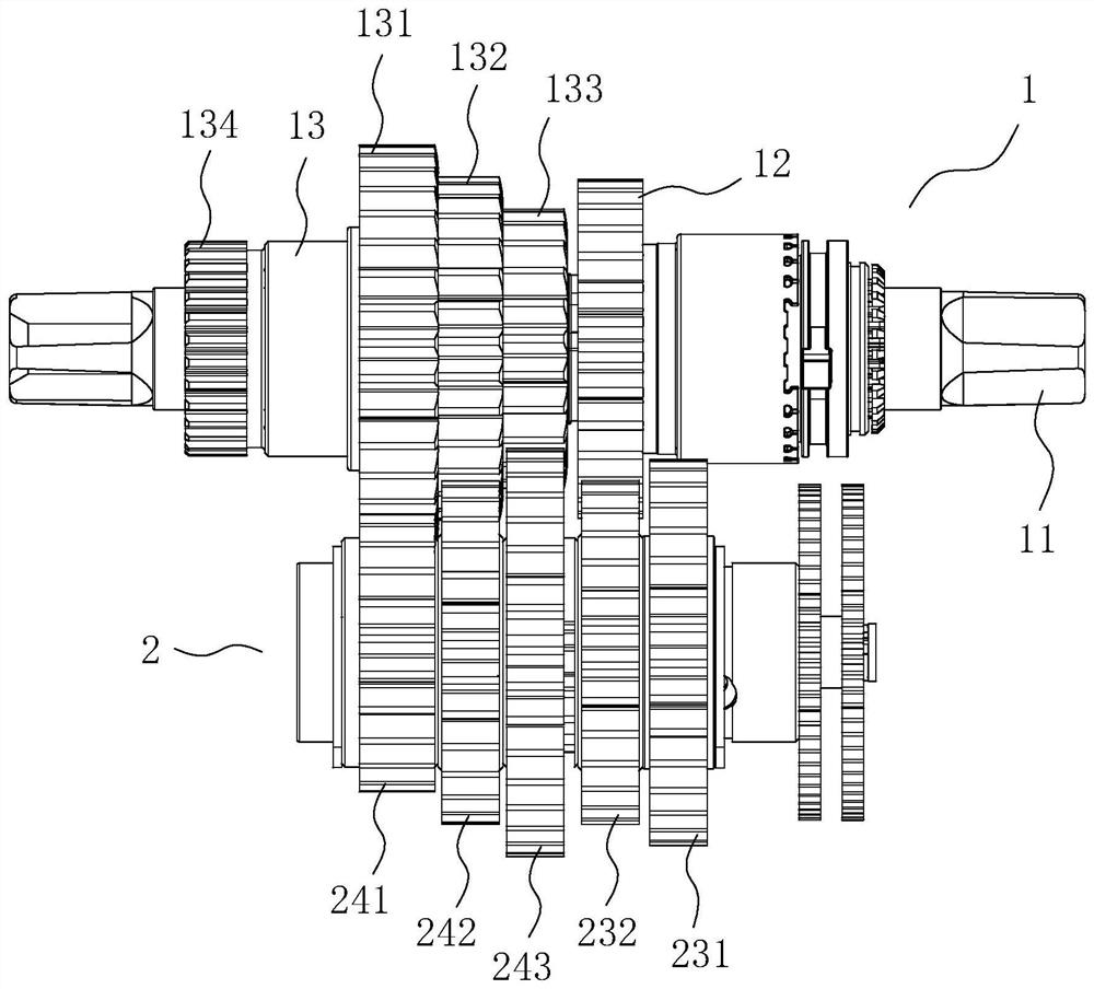 Centrally-mounted variable-speed motor
