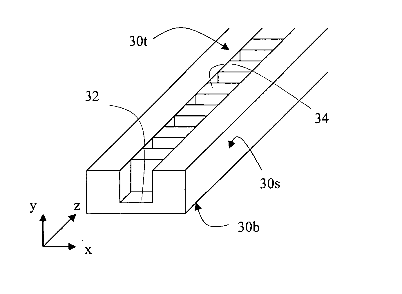 Slow-wave structure for ridge waveguide