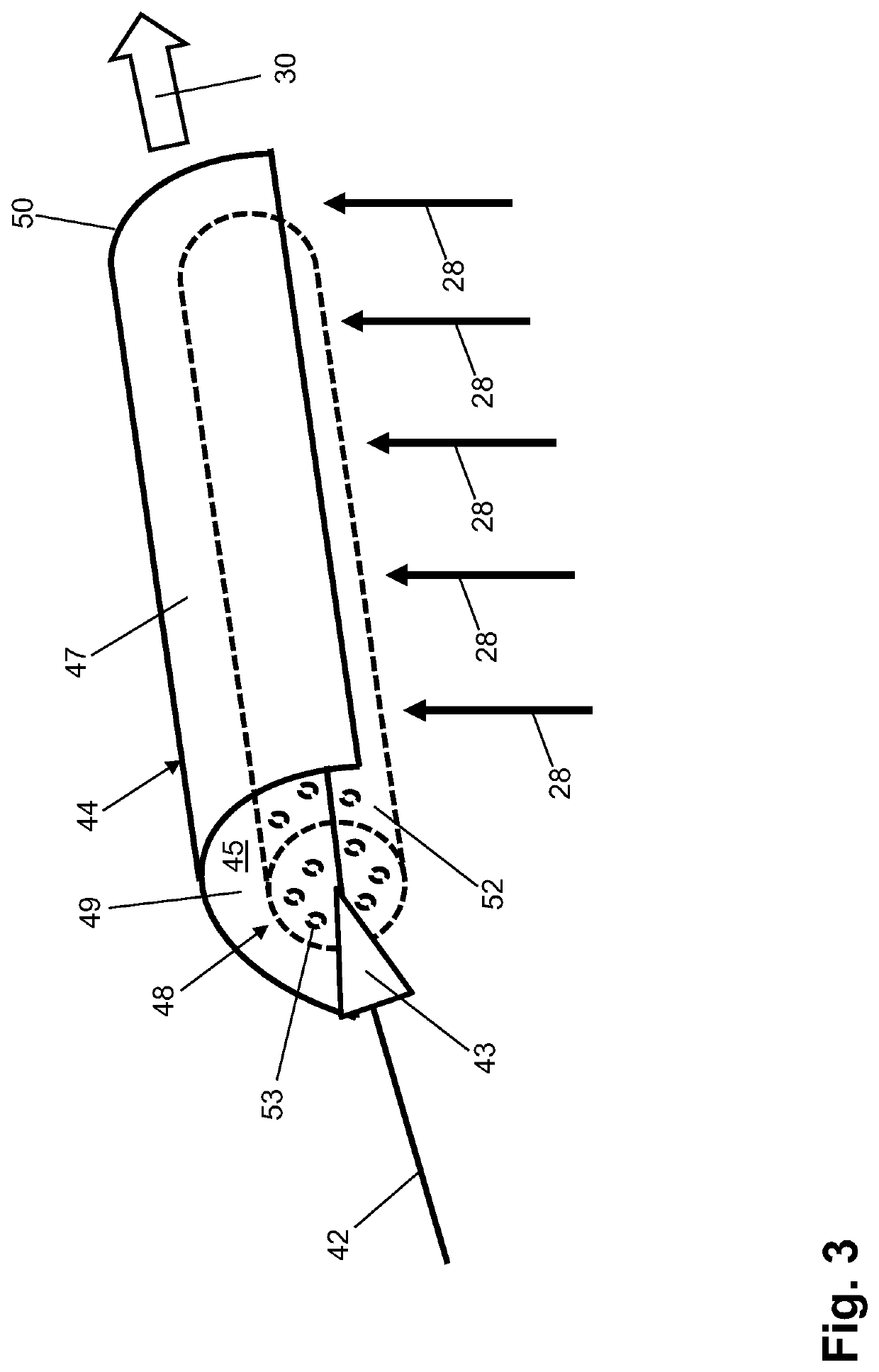 Purging system and use thereof in an energy system