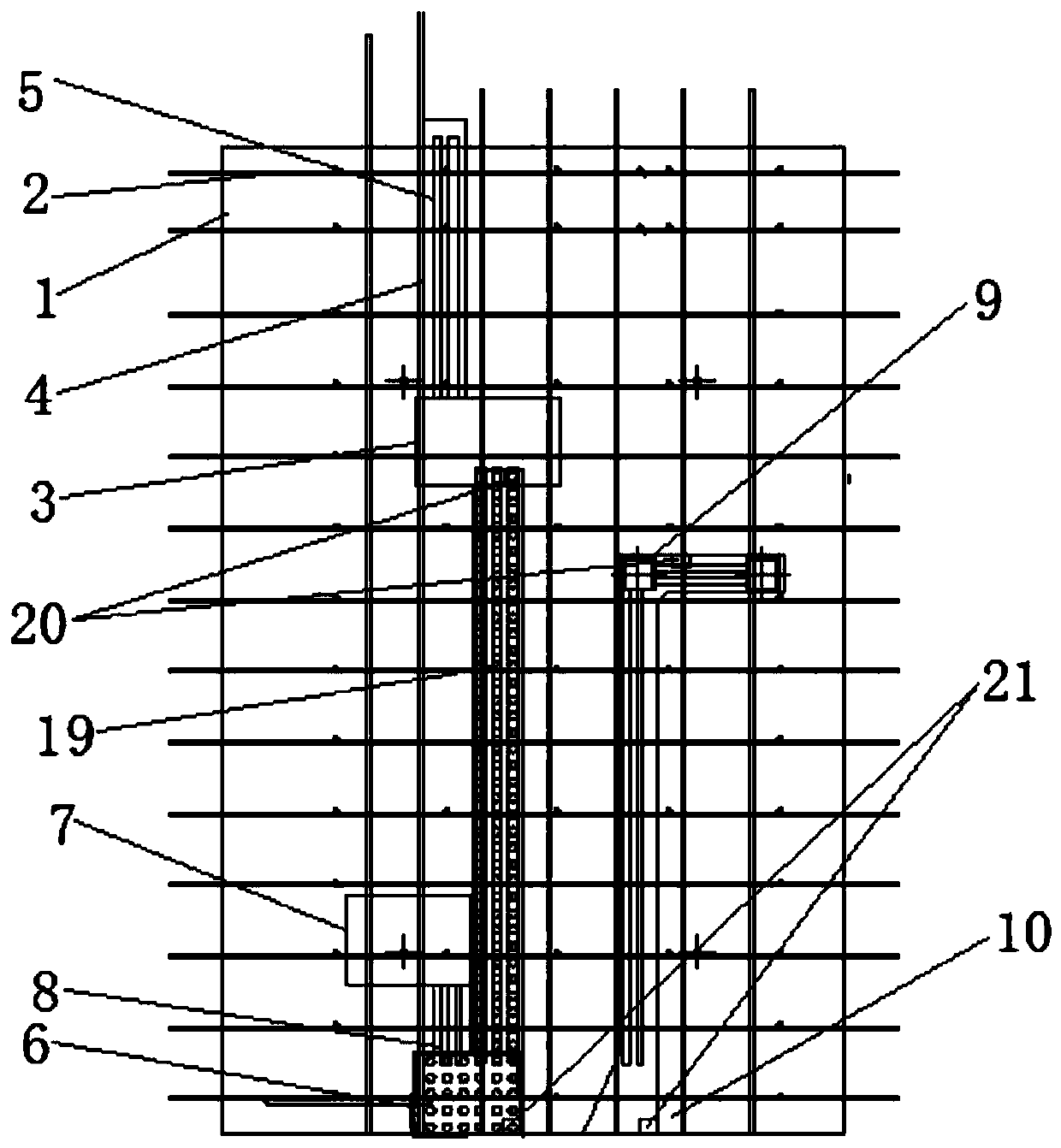 Steel bar and form integrated wall assembly type electrical system