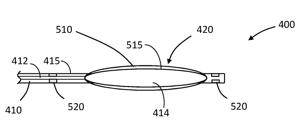 Medical device imagable by ultrasound