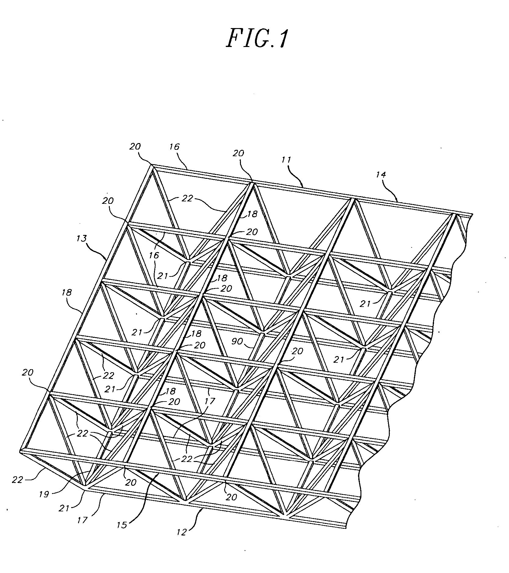 Space frames and connection node arrangement for them