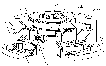 Bearing reducer center wheel housing