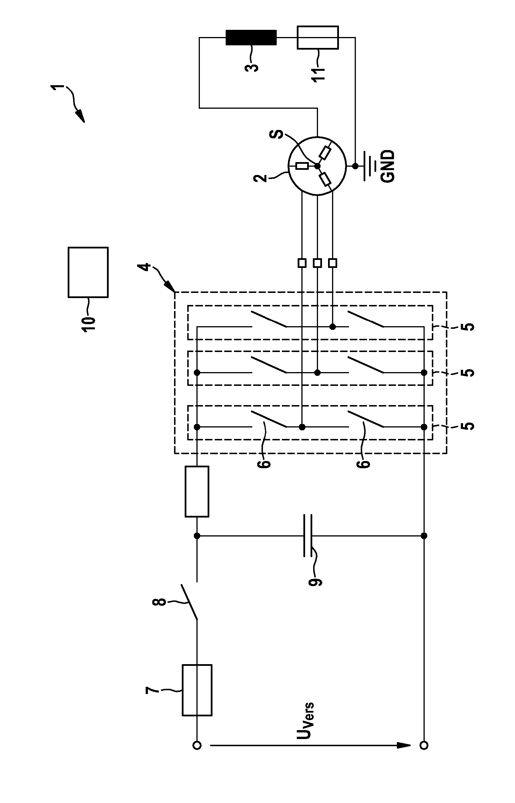 Electrical machine comprising a safety circuit