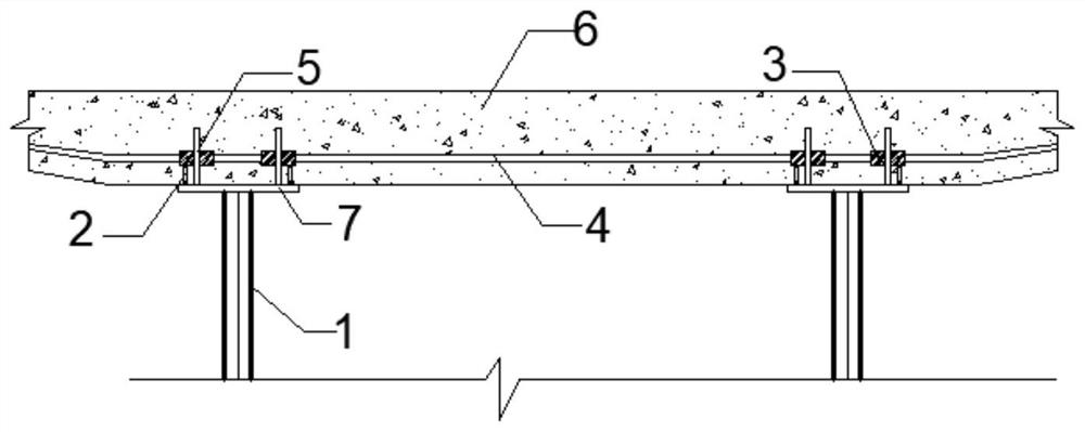 Connecting structure of asynchronous cantilever construction steel-concrete joint part and construction method thereof
