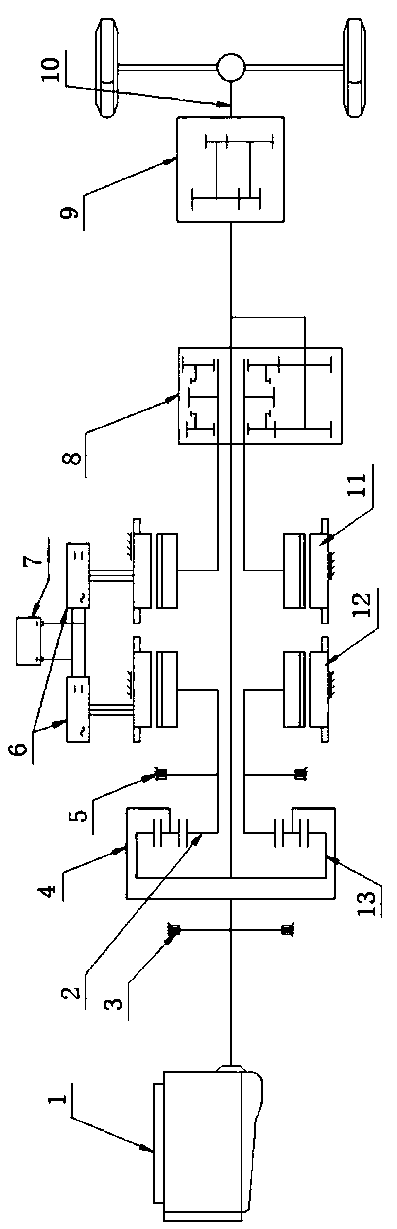 Efficient multi-mode hybrid power heavy truck power assembly