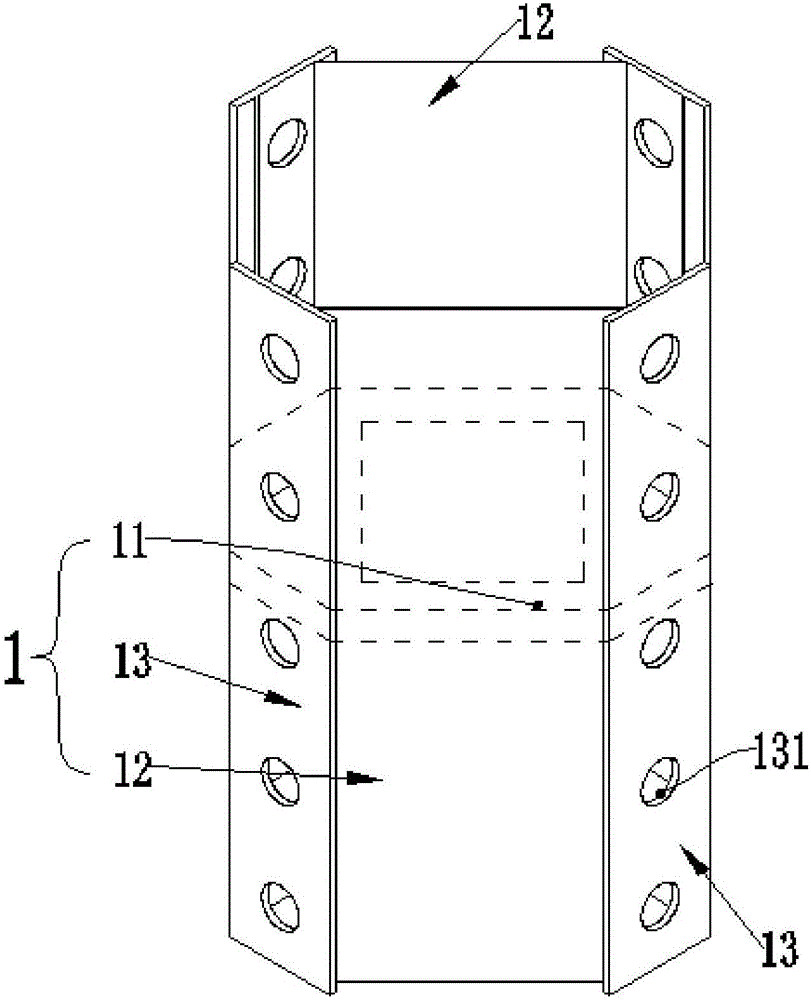 Octagonal pile leg provided with safe floating mechanism