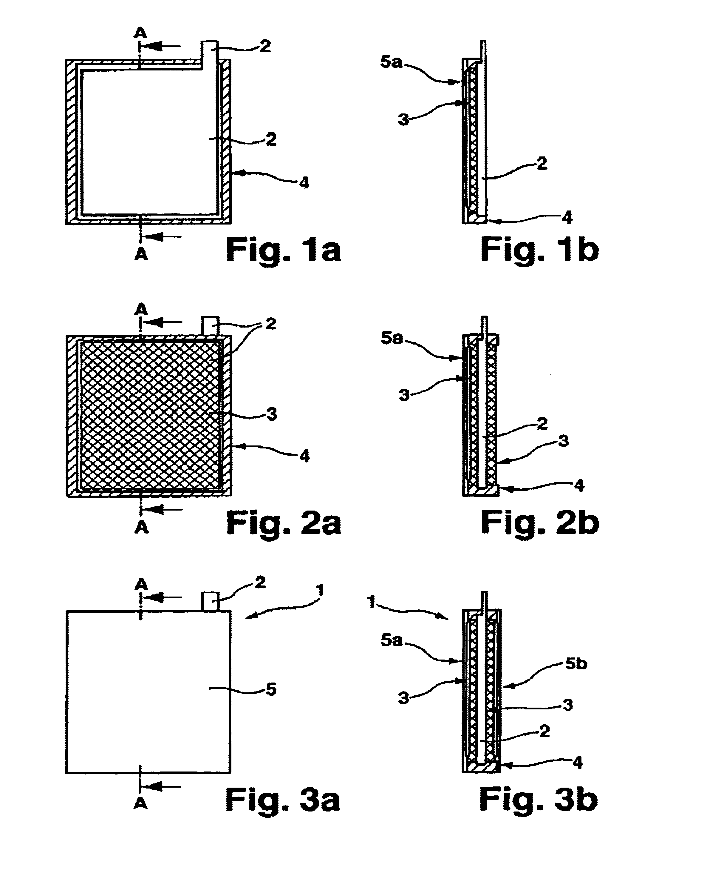 Electrode unit for rechargeable electrochemical cells