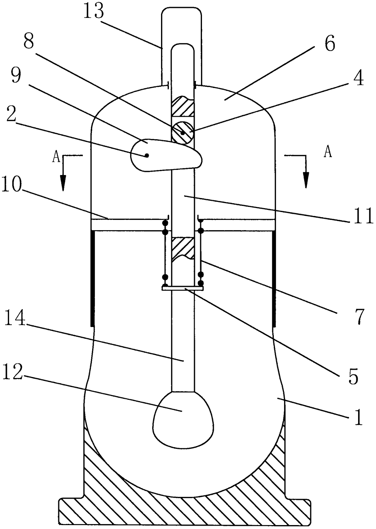 Mechanical medicine mashing cylinder