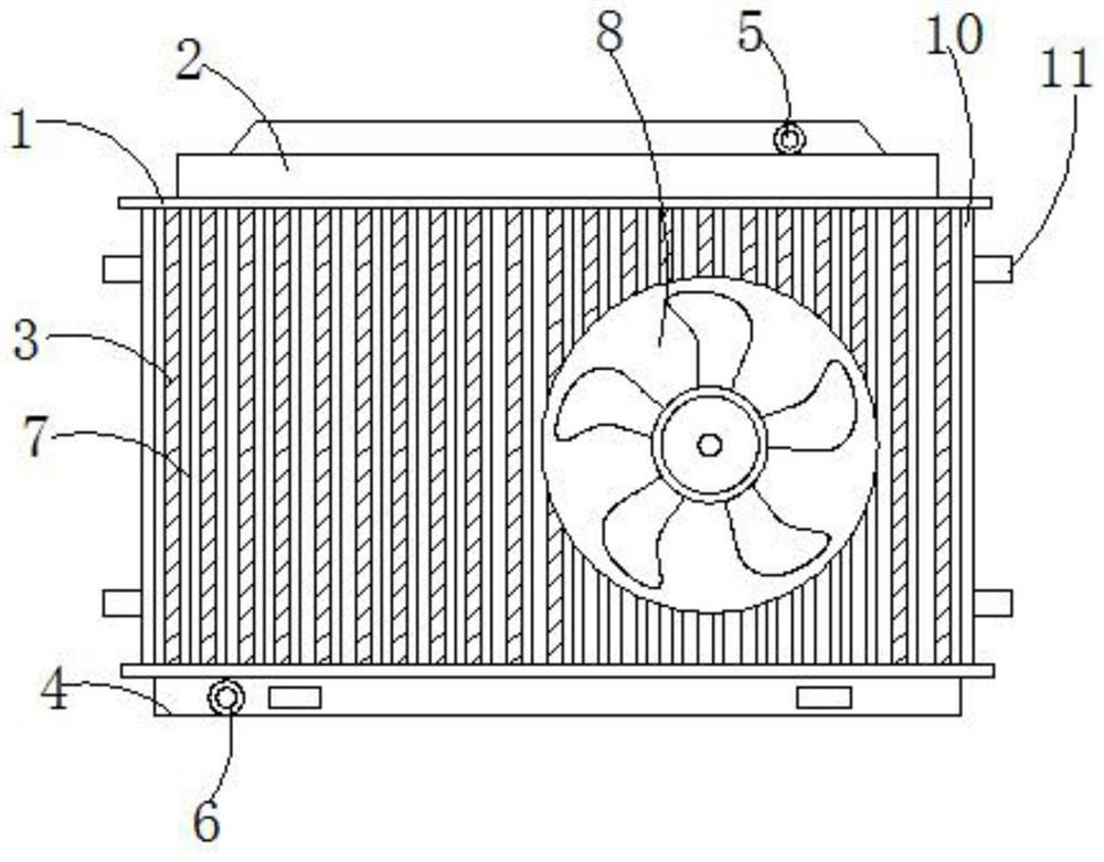 A diesel engine radiator