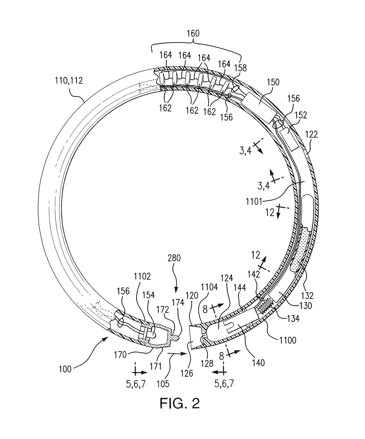 Wearable electronic simulated smoking device
