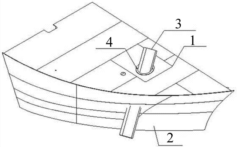 Mounting positioning method for ship hawse pipe