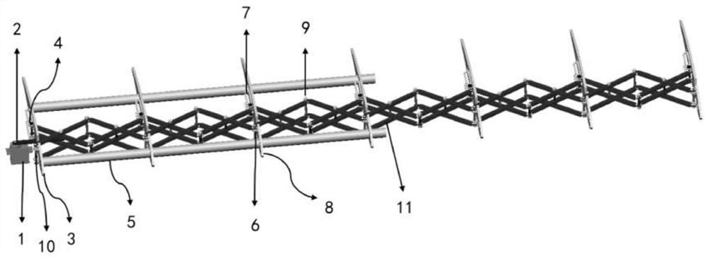 Skeleton structure of telescopic wing