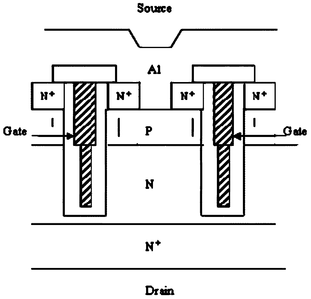 Channel voltage dividing field effect tube and production method based on high-energy ion implantation mode