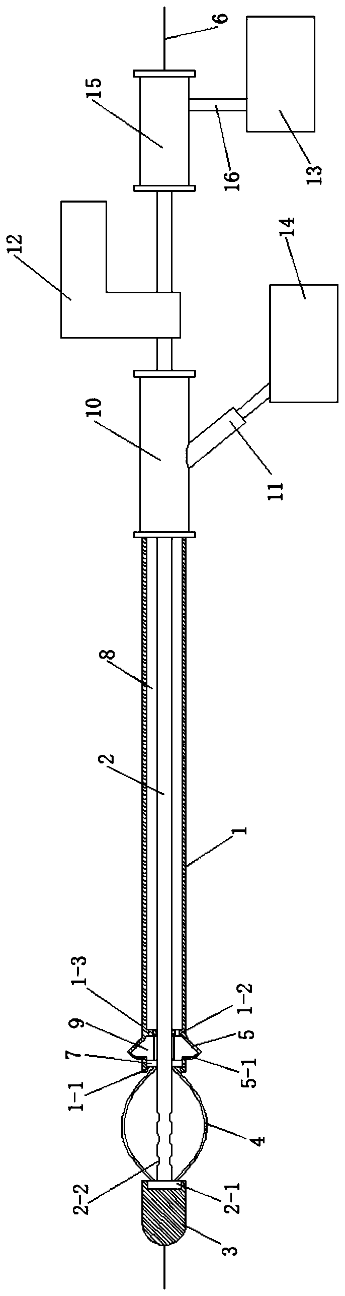 Thrombus thrombolysis and clearing device and use method thereof
