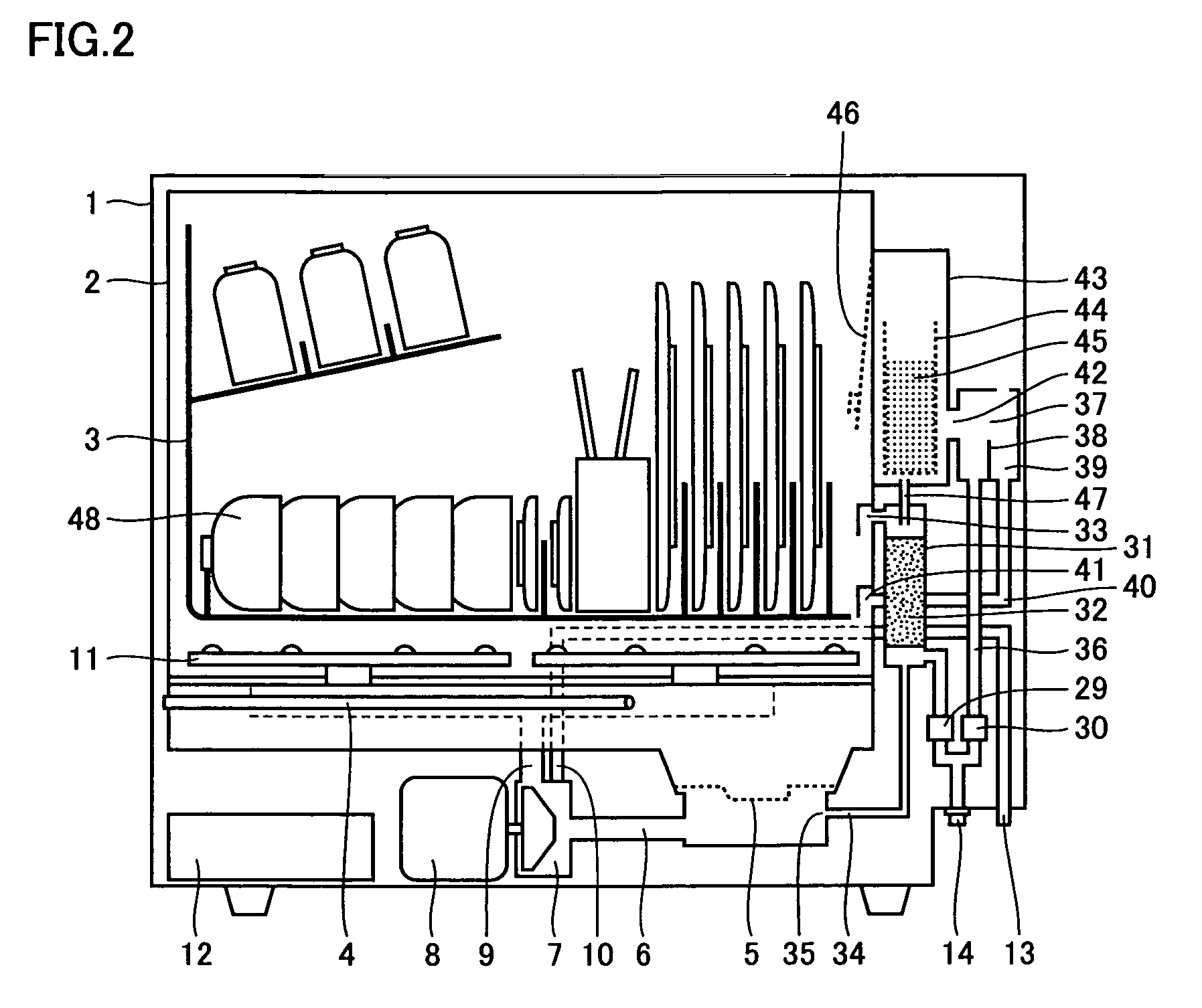 Dish washing and drying device